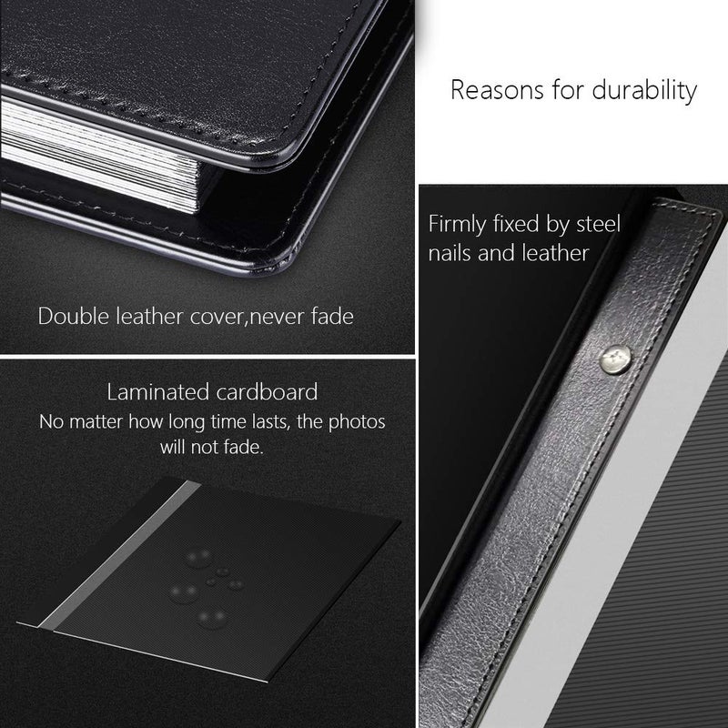 1DOT2 Self-Adhesive Photo Album, 60 Black Pages Self-Stick Page DIY Anniversary Travel Memory Book, Leather Cover, Magnetic Scrapbook Family Album for Christmas, Birthday, Valentineâ€™s Day Gifts - Image 3